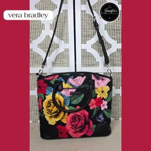 Vera Bradley Retired Pattern Havana Rose Day Off Satchel Crossbody Bag